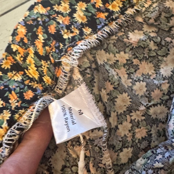 Floral Ruffle Skirt Shorts Boho Mini Skorts Skirts Sz Medium - Picture 3 of 4